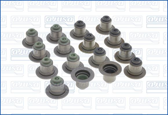 Ajusa 57043100 - Zestaw uszczelniaczy, trzonek zaworu parts5.com