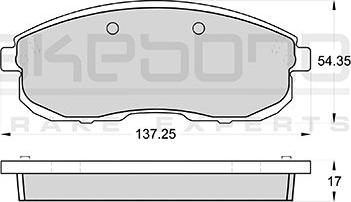 Advics SS559-S - Brake Pad Set, disc brake parts5.com