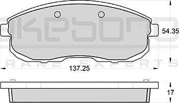 AISIN SN559P - Brake Pad Set, disc brake parts5.com