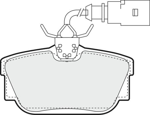 VW 7D0615131 - Brake Pad Set, disc brake parts5.com