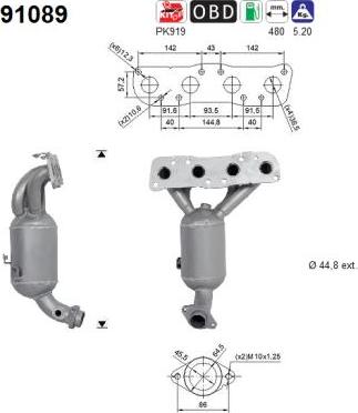 AS 91089 - Catalizator parts5.com