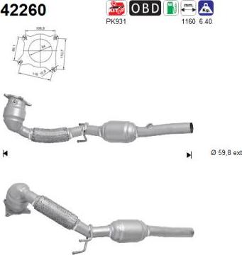 AS 42260 - Katalizator parts5.com