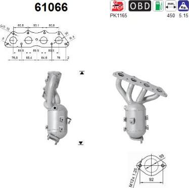 AS 61066 - Catalizador parts5.com