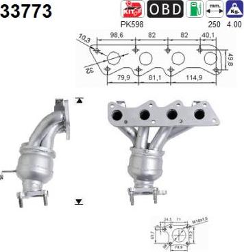 AS 33773 - Catalytic Converter parts5.com