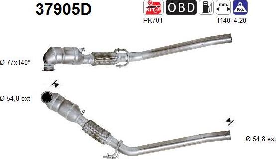 AS 37905D - Catalytic Converter parts5.com