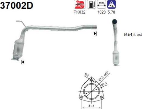 AS 37002D - Catalytic Converter parts5.com