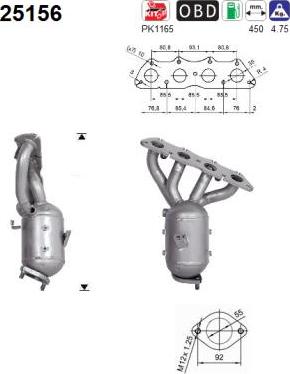 AS 25156 - Catalizador parts5.com