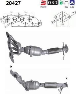 AS 20427 - Catalizador parts5.com