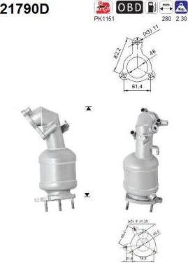 AS 21790D - Catalizador parts5.com