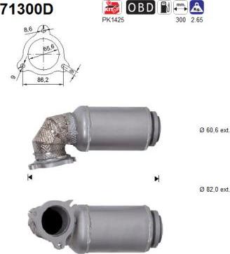 AS 71300D - Katalysator parts5.com