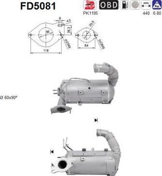 AS FD5081 - Ruß / Partikelfilter, Abgasanlage parts5.com