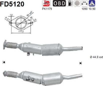 AS FD5120 - Ruß / Partikelfilter, Abgasanlage parts5.com