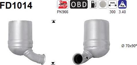 AS FD1014 - Filter za saje / delce, izpusna naprava parts5.com