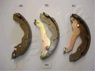 Ashika 55-05-592 - Brake Shoe Set parts5.com