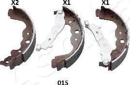 Ashika 55-00-015 - Zestaw szczęk hamulcowych parts5.com