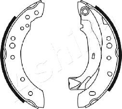 Ashika 55-00-0226 - Brake Shoe Set parts5.com