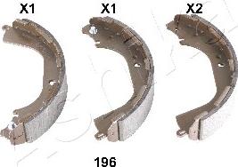 Ashika 55-01-196 - Brake Shoe Set parts5.com