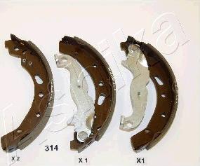 Ashika 55-03-314 - Brake Shoe Set parts5.com