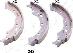 Ashika 55-02-248 - Set saboti frana parts5.com