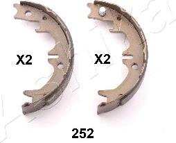 Ashika 55-02-252 - Komplet kočionih papuča, ručna kočnica parts5.com