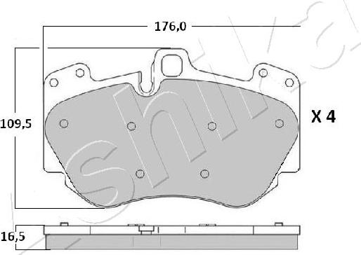 Ashika 50-00-0919 - Set placute frana,frana disc parts5.com