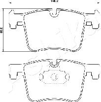 Ashika 50-00-0106 - Set placute frana,frana disc parts5.com