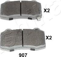 Ashika 51-09-907 - Brake Pad Set, disc brake parts5.com