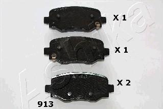 Ashika 51-09-913 - Brake Pad Set, disc brake parts5.com