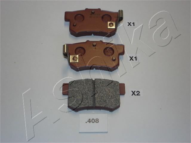 Ashika 51-04-408 - Fékbetétkészlet, tárcsafék parts5.com