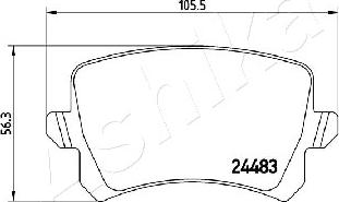 Ashika 51-00-0904 - Brake Pad Set, disc brake parts5.com