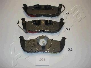 Ashika 51-00-001 - Brake Pad Set, disc brake parts5.com