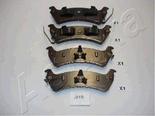 Ashika 51-00-019 - Brake Pad Set, disc brake parts5.com