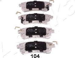 Ashika 51-01-104 - Brake Pad Set, disc brake parts5.com