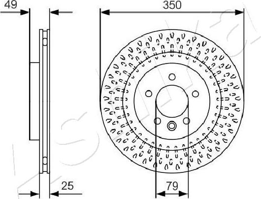 Ashika 61-0L-L13C - Brzdový kotouč parts5.com