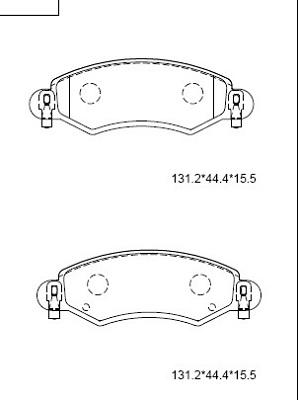 GMC 2360501 - Set placute frana,frana disc parts5.com