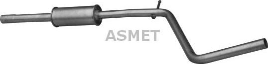 Asmet 10.115 - Mittelschalldämpfer parts5.com