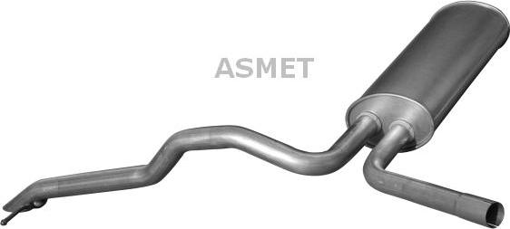 Asmet 10.122 - Πίσω σιλανσιέ parts5.com