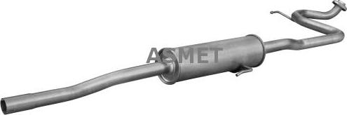 Asmet 20.041 - Tłumik środkowy parts5.com