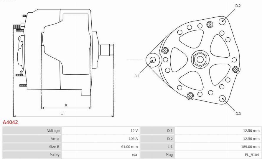 AS-PL A4042 - Alternator parts5.com