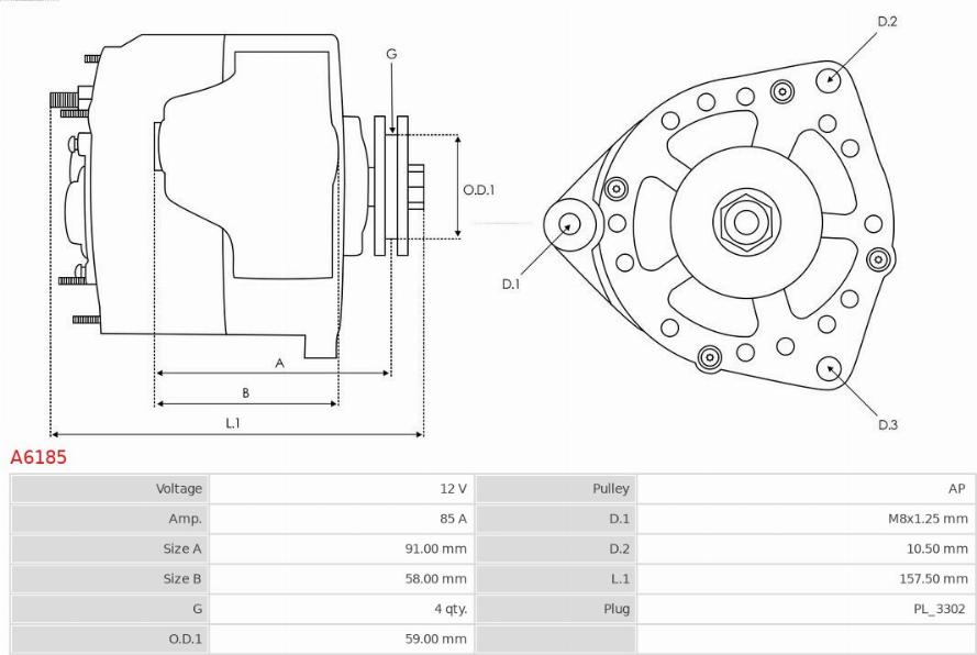 AS-PL A6185 - Alternator parts5.com