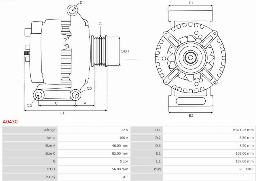 AS-PL A0430 - Alternator parts5.com