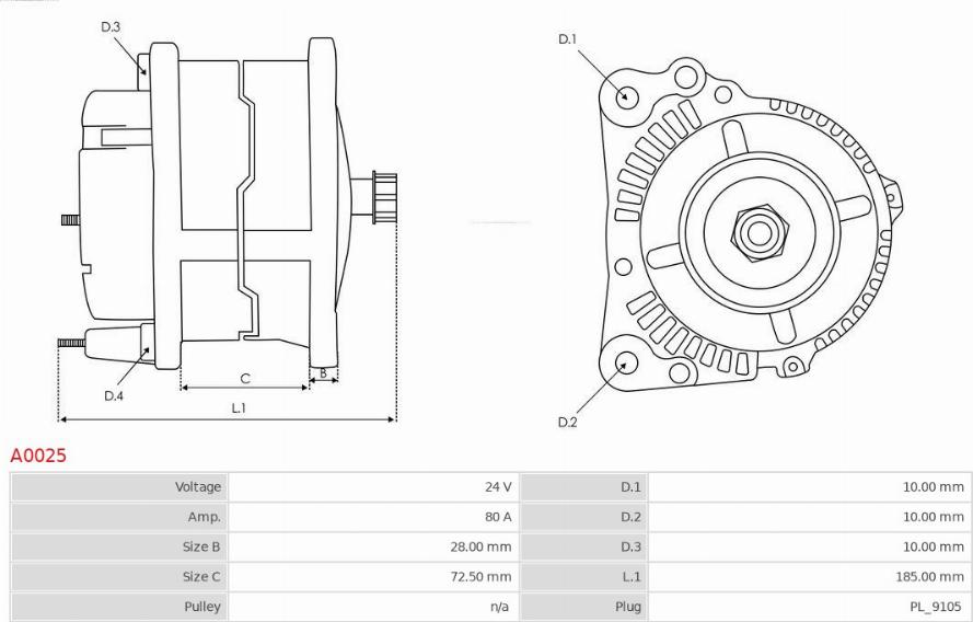 AS-PL A0025 - Alternator parts5.com