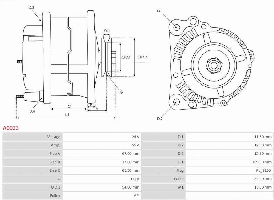 AS-PL A-0023 - Generator parts5.com