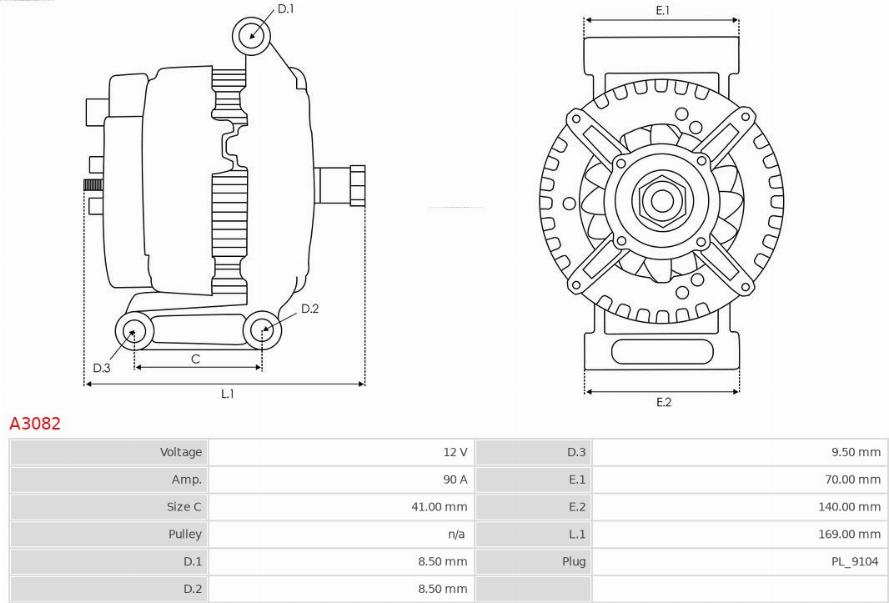 AS-PL A3082 - Alternator parts5.com