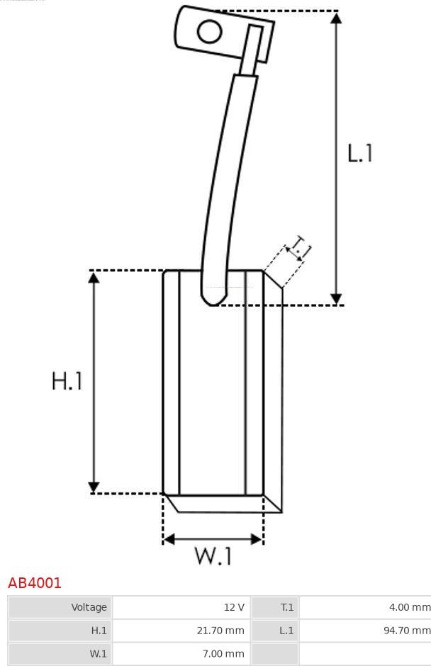 AS-PL AB4001 - Kohleb?rste, Generator parts5.com