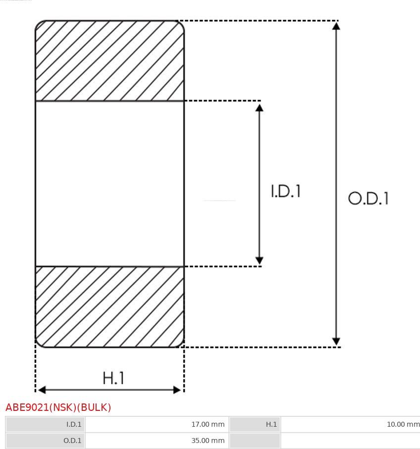 AS-PL ABE9021(NSK)(BULK) - Ρουλεμάν parts5.com