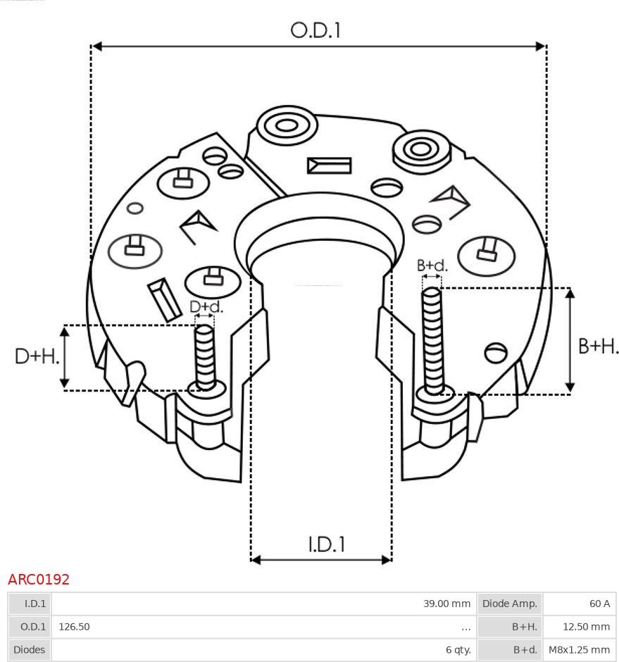 AS-PL ARC0192 - Tasasuuntain, generaattori parts5.com