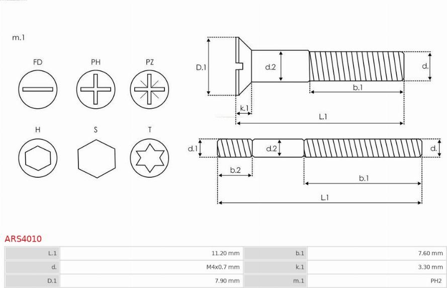 AS-PL ARS4010 - Σετ επισκευής, γεννήτρια parts5.com