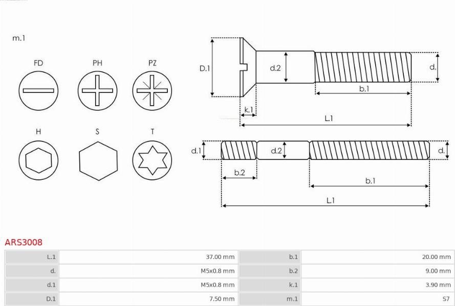 AS-PL ARS3008 - Sada na opravu alternátora parts5.com