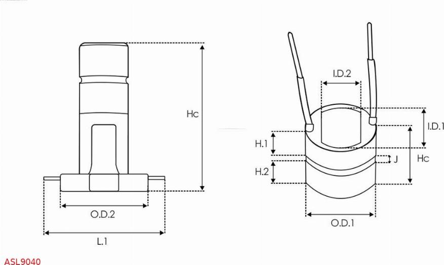 AS-PL ASL9040 - Контактное кольцо, генератор parts5.com